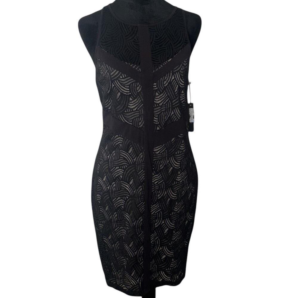 Black Tart Dress –‎ Sleeveless, high neckline, fitted knee‑length-Size LG-NWT